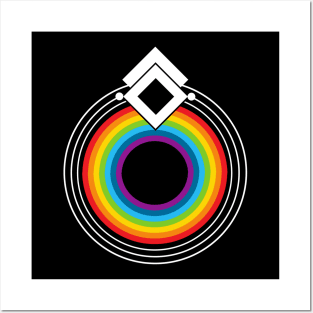 Astral Rainbow #1 on Black Posters and Art
